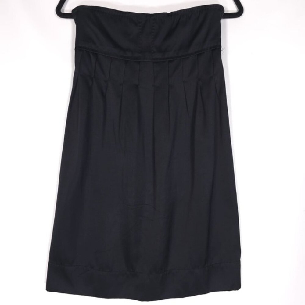 STELLA McCARTNEY ITALY MADE 100% SILK Women Mini‎ Dress Black Strapless Size 40